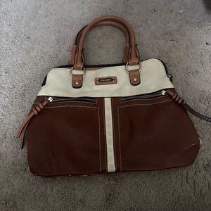 Coco + Carmen Brown and Cream Satchel